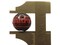 4 14mm Vintage Painted Black and Red Round Peruvian Clay Beads